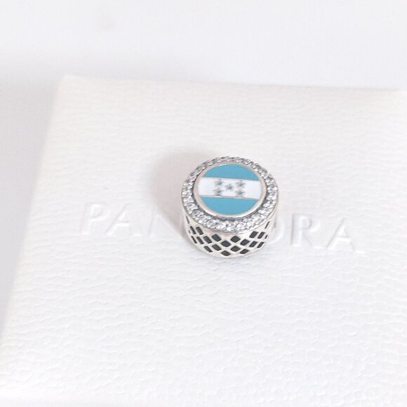 Pandora Honduras Flag Charm Bead Travel Vacation S925 Silver with box - Picture 4 of 6